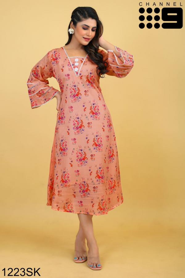 Channel 9 Series 1220SK To 1223SK Digital Printed Long Kurtis